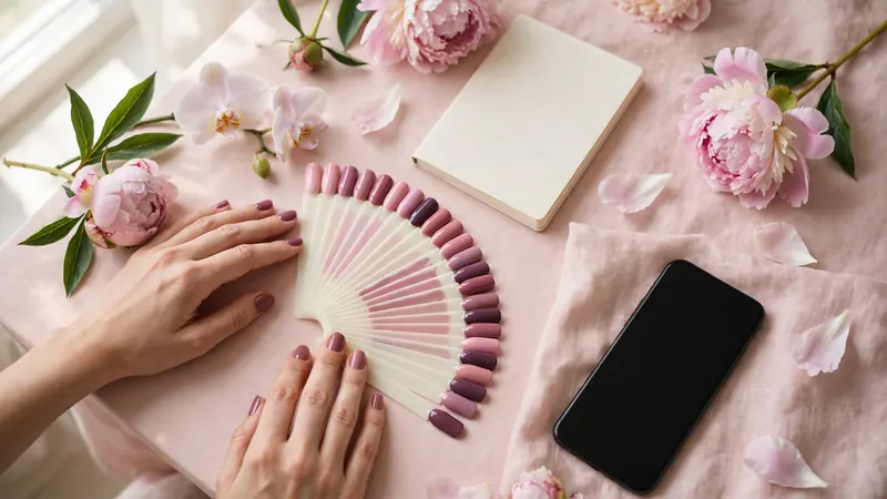 Planning a nail visit with colour swatches