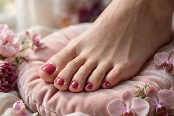 Gel polish pedicure