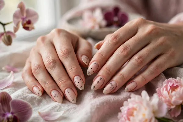 Hand-painted nail art